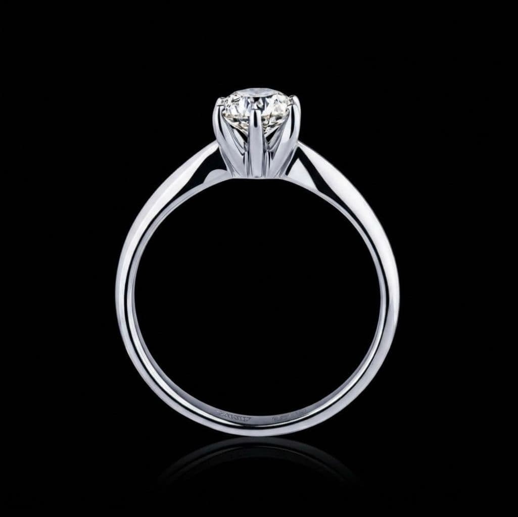 Solitaire ring, front view